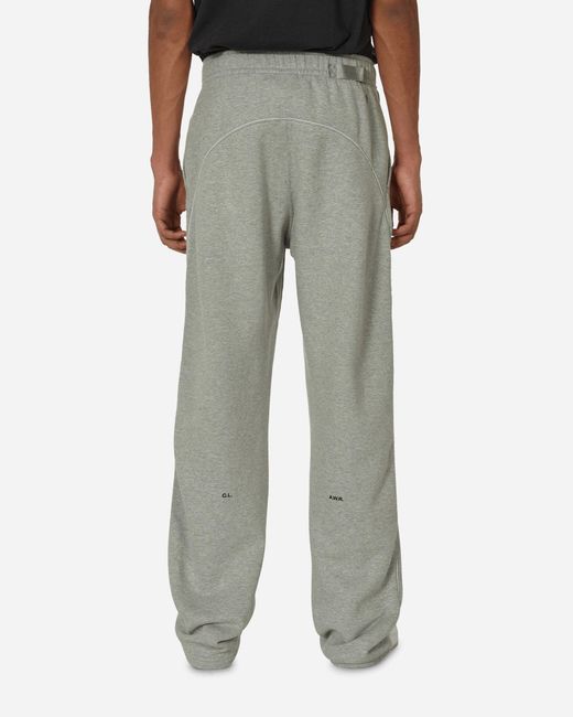 Nike Gray Nocta Open Hem Fleece Pants Dark Grey Heather for men
