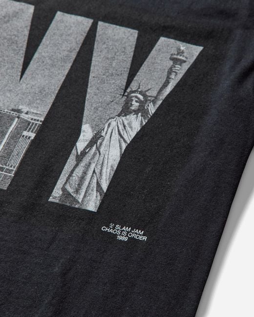 SLAM JAM Black New York City T-Shirt for men