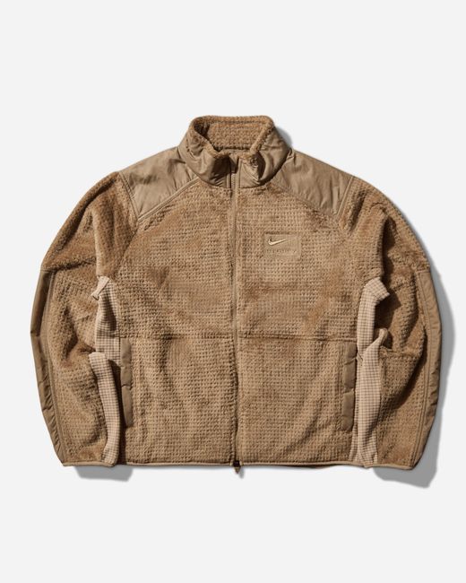 Nike Brown Stüssy High-loft Full-zip Jacket Pinenut for men