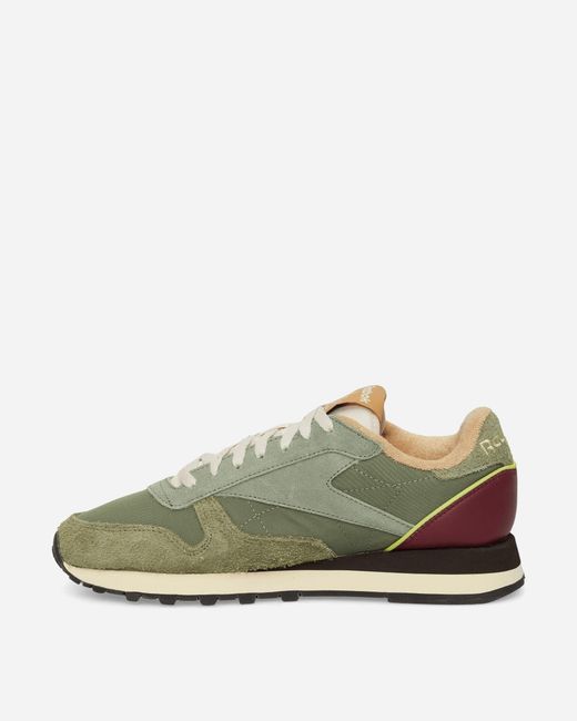 Reebok Green Classic Leather Premium Sneakers Grit for men
