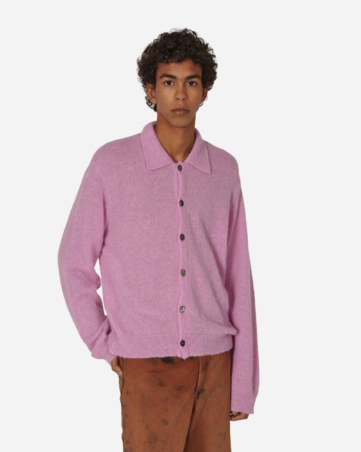 Our Legacy Purple Fuzzy Alpaca Evening Polo Candyfloss for men