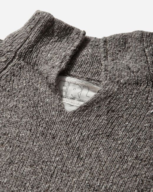 ERL Gray S Slit-Neck Sweater for men