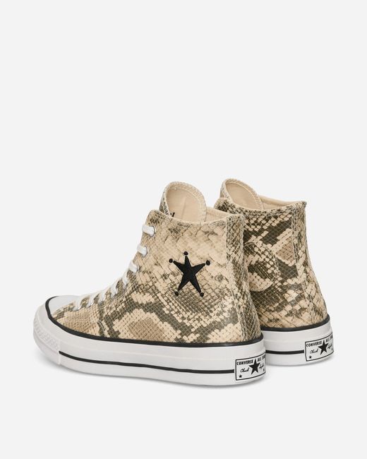 Converse Natural Stüssy Chuck 70 Snakeskin Sneakers Egret for men