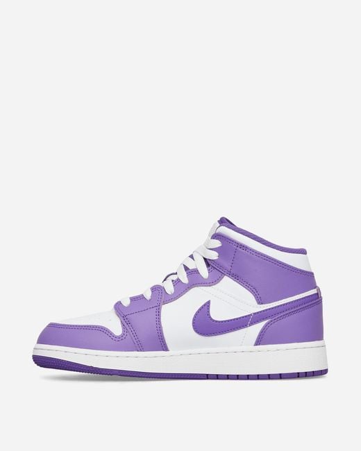 Nike Air Jordan 1 Mid (gs) Sneakers Purple Venom/white for Nike Air Jordan 1 Mid (gs) Sneakers Purple Venom/white for