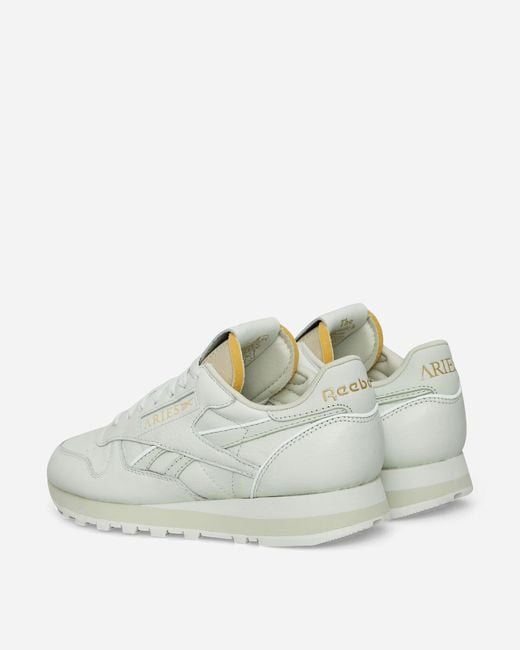 Reebok White Aries Classsic Leather Sneakers Aqua for men