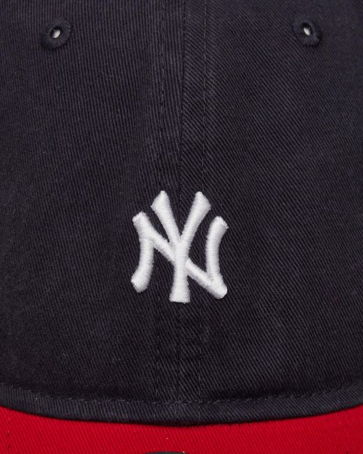 KTZ Red New York Yankees Mlb Washed Contrast 9twenty Adjustable Cap Navy for men