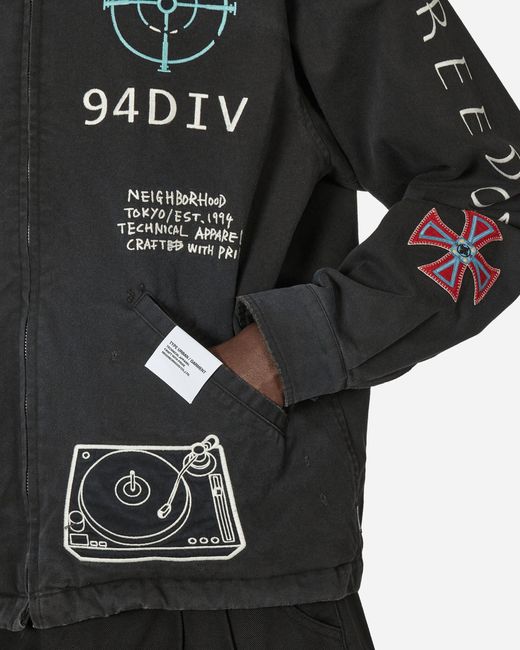 Neighborhood Black Savage Souvenir Jacket for men