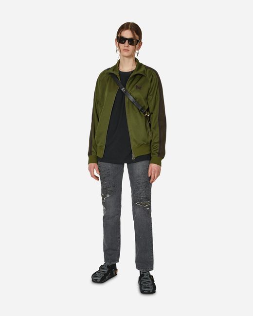 Needles Green Poly Smooth Track Jacket Olive