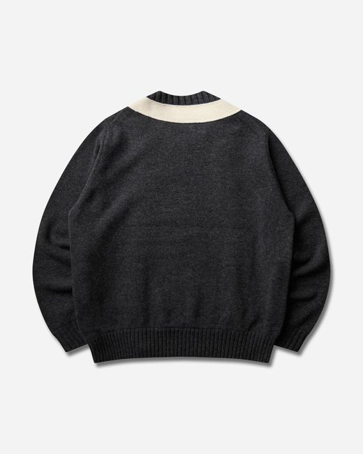 Sacai Black S Wool Knit Pullover Off for men