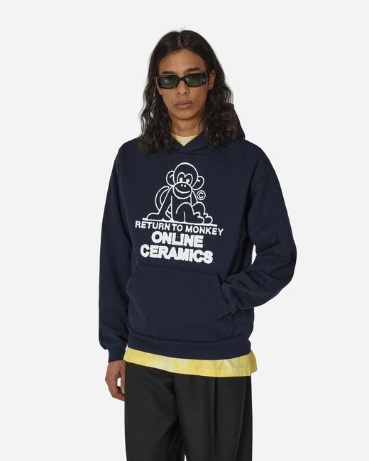 ONLINE CERAMICS Blue Return To Monkey Hoodie for men