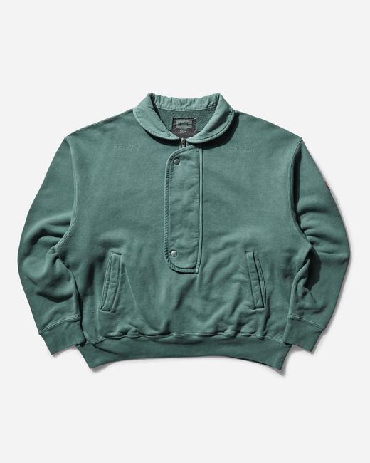 Cav Empt Overdye Collared Half Zip Sweatshirt in Green for Men | Lyst
