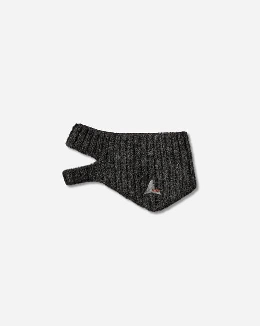 Roa Black Hawk Wool Knit Ear Warmer Graphite for men