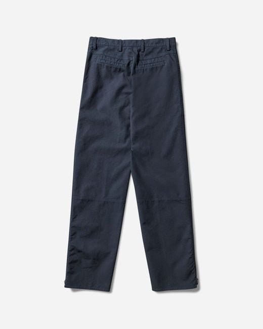 Dries Van Noten Blue Men S Overdyed Zip Pants Navy for men