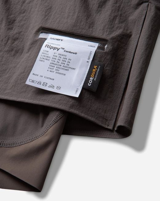 Satisfy Brown S Rippy Cordura 8In Shorts Subterranean for men