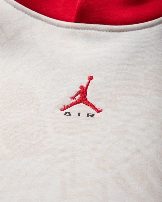 Nike White Jordan Brooklyn Fleece Hoodie Phantom University for men