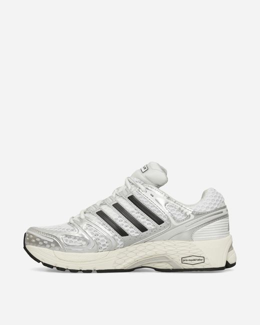 Adidas White Adistar Control 5 Sneakers Metallic One Core for men