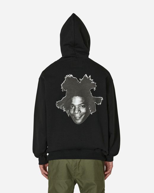 Wacko Maria Black Jean-michel Basquiat Heavy Weight Hooded Sweatshirt for men