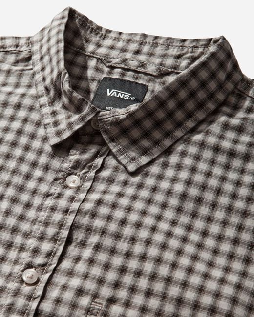 Vans Gray S Larkspur Mini Plaid Shirt Oatmeal Demitasse for men