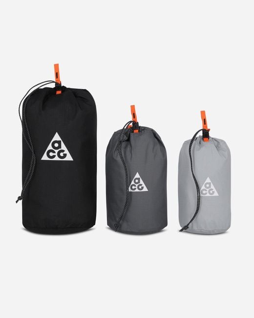 Nike Acg Stuff Sack 3-pack Black / Safety Orange / Summit White for men