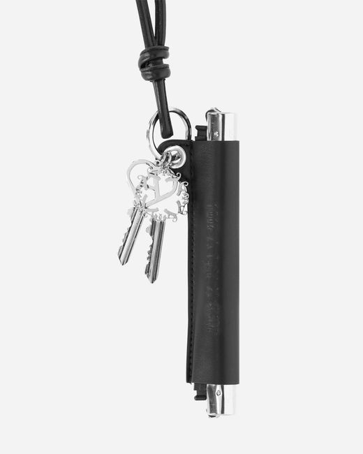 1017 ALYX 9SM White Leather Keychain for men