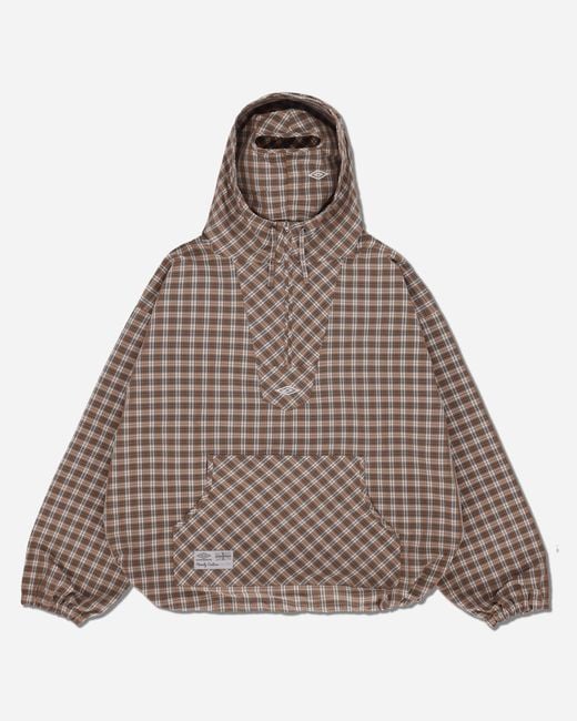Umbro Natural Masked Hood Plaid Overshirt for men