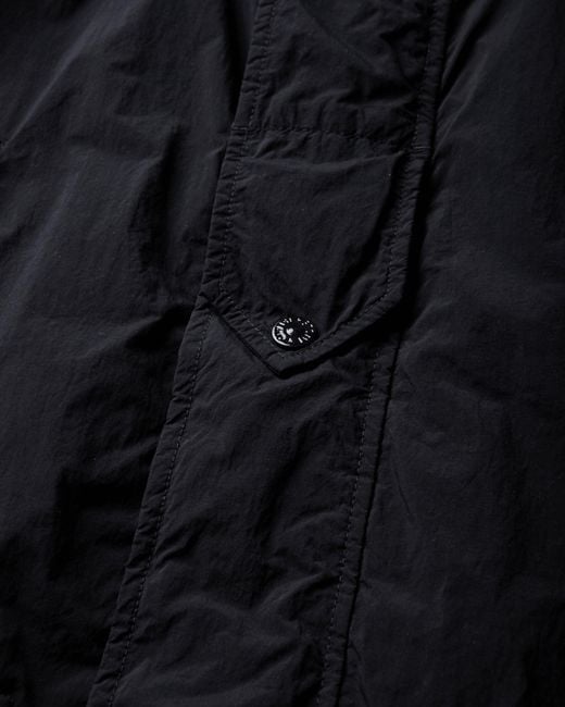 Stone Island Black Men S Ghost Nylon Smerigliato Short Parka for men