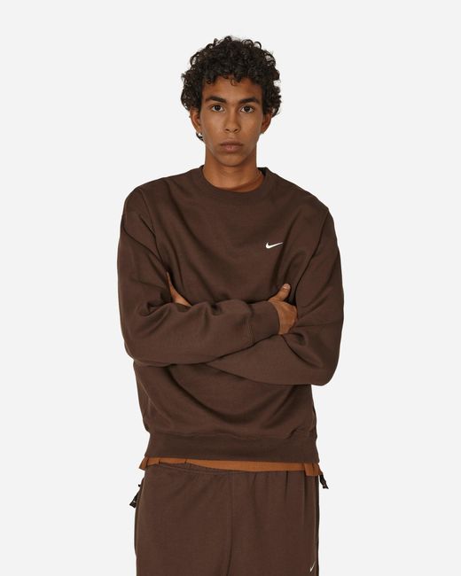 Nike Solo Swoosh Crewneck Sweatshirt Baroque Brown for men
