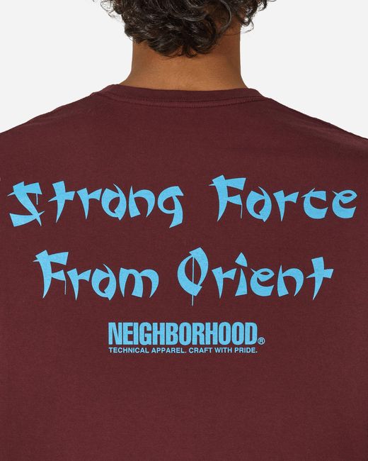 Neighborhood Red Major Force T-shirt Burgundy for men