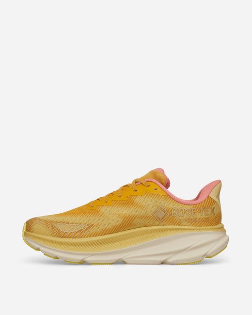 Hoka One One Yellow Stealth/Tech Clifton 9 Gore-Tex Sneakers Varsity Vanilla for men