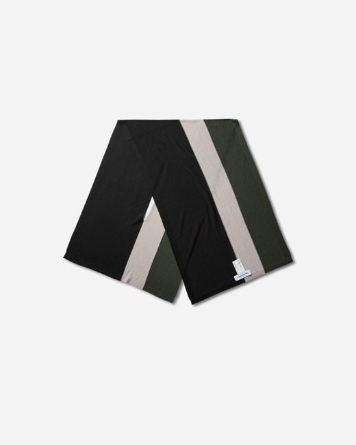 Kiko Kostadinov Black Sigo Knit Scarf for men