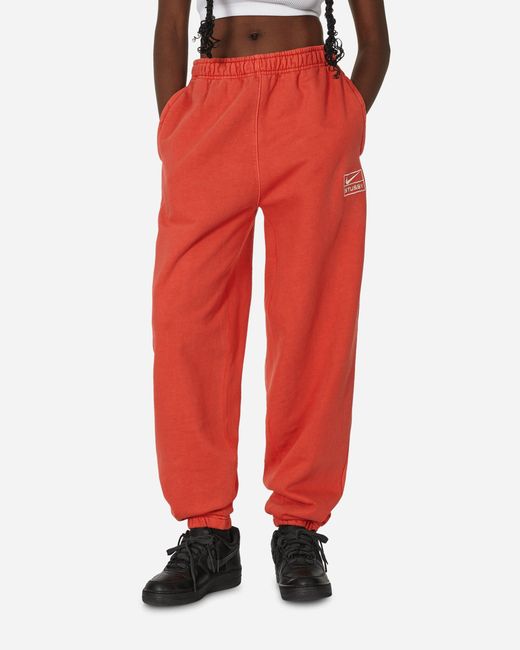 Nike Stüssy Fleece Pants Habanero Red