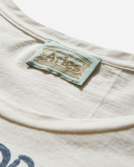 Aries White S Weedie Pie Cap Sleeve Tee Off for men