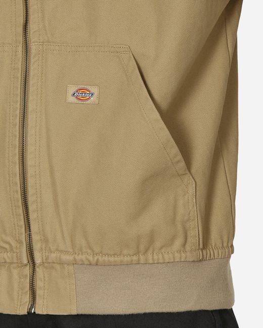 Dickies Natural Duck Canvas Hooded Unlined Jacket Desert Sand for men