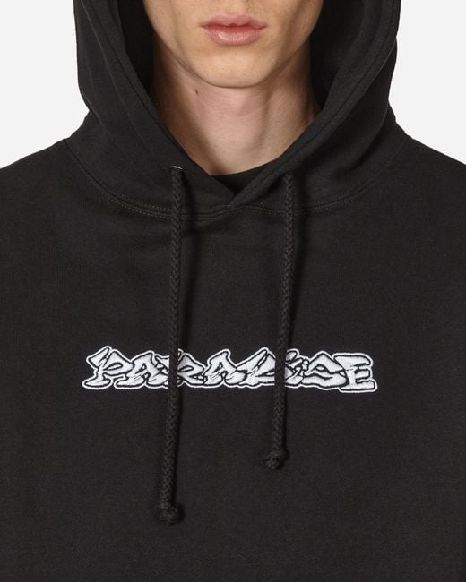Paradis3 Black Dystopia Embroidered Hoodie for men