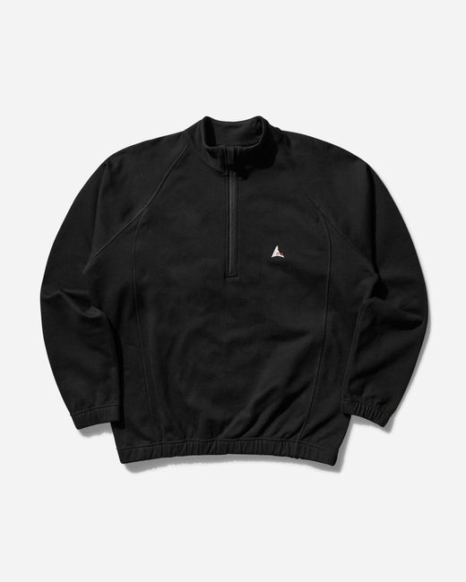 Roa Black S Heavy Half Zip Sweatshirt for men