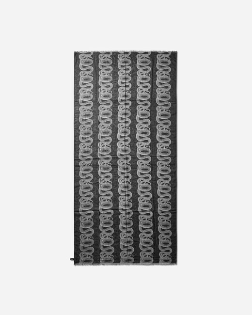 Hysteric Glamour Black Snake Loop Pattern Scarf for men