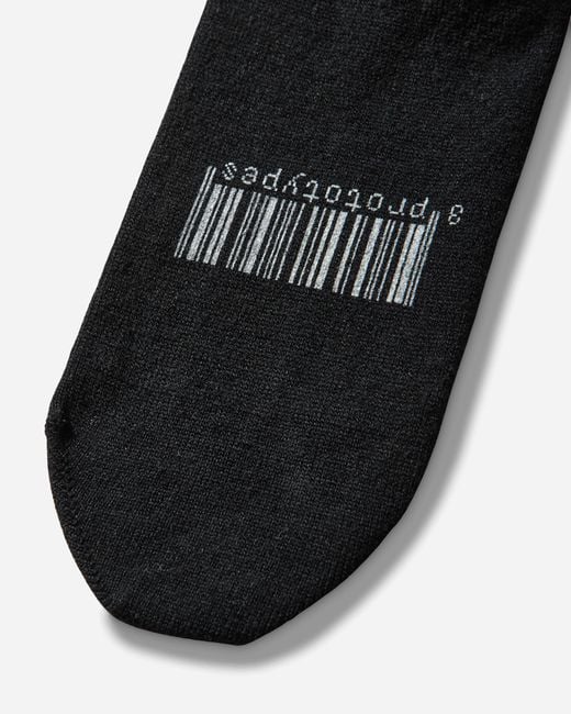 PROTOTYPES White Thigh High Graphic Socks