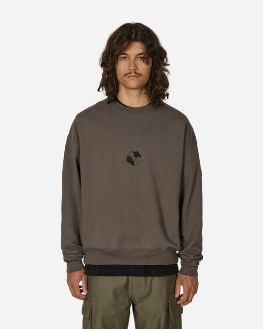Cav Empt Brown Zig Model Crewneck Sweatshirt Charcoal for men