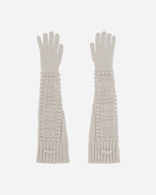 Jean Paul Gaultier White Je T Aime Gloves Cream