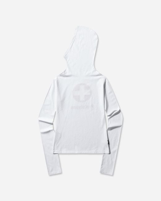 PROTOTYPES White Women S Swiss Cross Twisted Hoodie