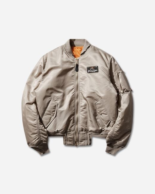 PROTOTYPES Natural Alpha Industries Sprayed Bomber Jacket Sand