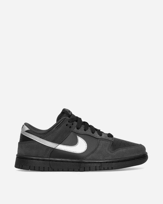 Nike Women S Dunk Low Sneakers Black / Metallic Silver