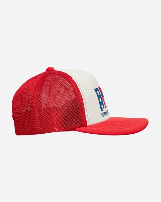 Hysteric Glamour Red High Performance Trucker Hat for men