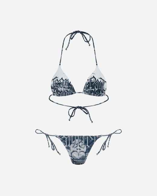 Jean Paul Gaultier White Diablo Bikini Set / Black