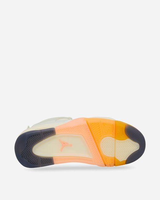 Nike White Women S Air Jordan 4 Retro Birds Of Paradise Sneakers Coconut Milk / Bright Mango