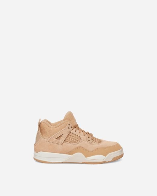 Nike White Air Jordan 4 Retro (ps) Sneakers Hemp / Light Orewood Brown for men