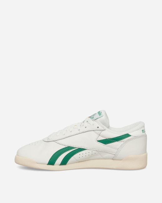 Reebok Green S Freestyle Low Sneakers Chalk Glen Paper