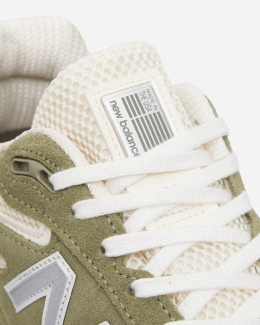 New Balance Green Made In Usa 990v4 Sneakers Olive Leaf / Permafrost / Light Olive for men