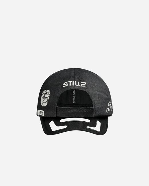 Stills Black Cut-Out Embroidered Cap for men