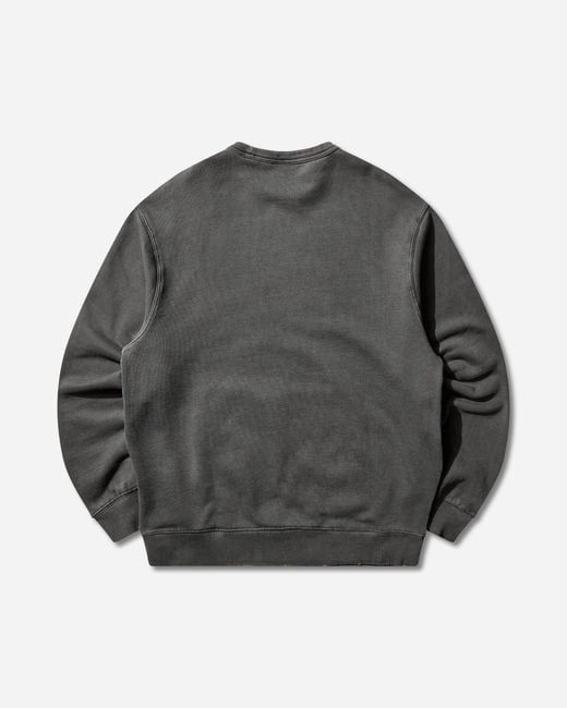 Carhartt Gray Torion Pocket Crewneck Sweatshirts (Grind Washed) for men